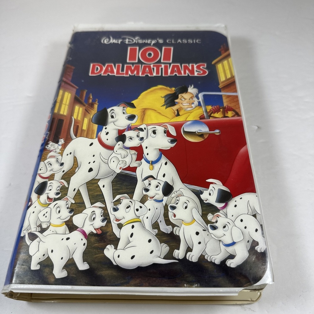 Disney's Black‎ Diamond 101 Dalmatians VHS 1992 Clam Shell VHS #1263